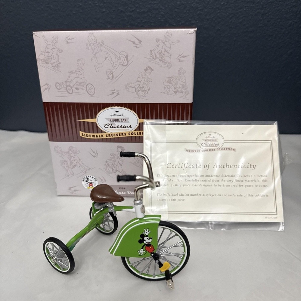Vintage 1990s Hallmark Kiddie Classics Mickey Mouse Velocipede – Box & COA
